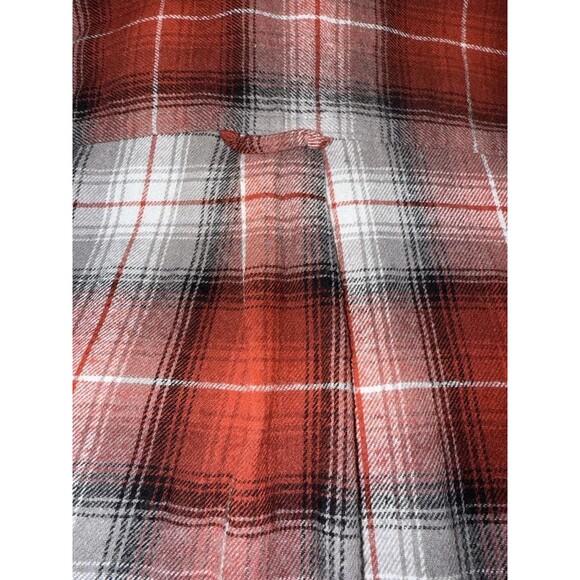 Wolverine Men’s Rust Plaid Cotton Flannel Button-Up Shirt Workwear Casual Size M - Picture 10 of 12